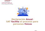 Declaración Anual: SAT facilita el proceso para personas físicas